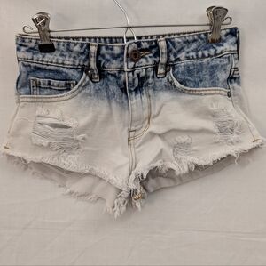Bullhead Distressed Denim Jean Shorts High Rise, Size 1